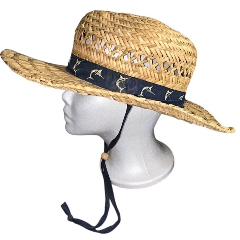 Shade Shack Large Wide Brim Beach Hat Adjustable Strap Outdoor Summer Mens - Picture 3 of 14